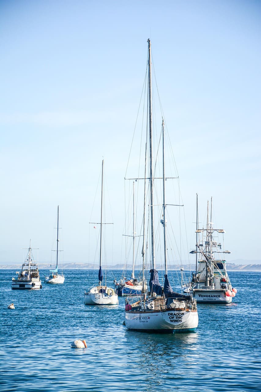 Voiliers au moteur en navigation